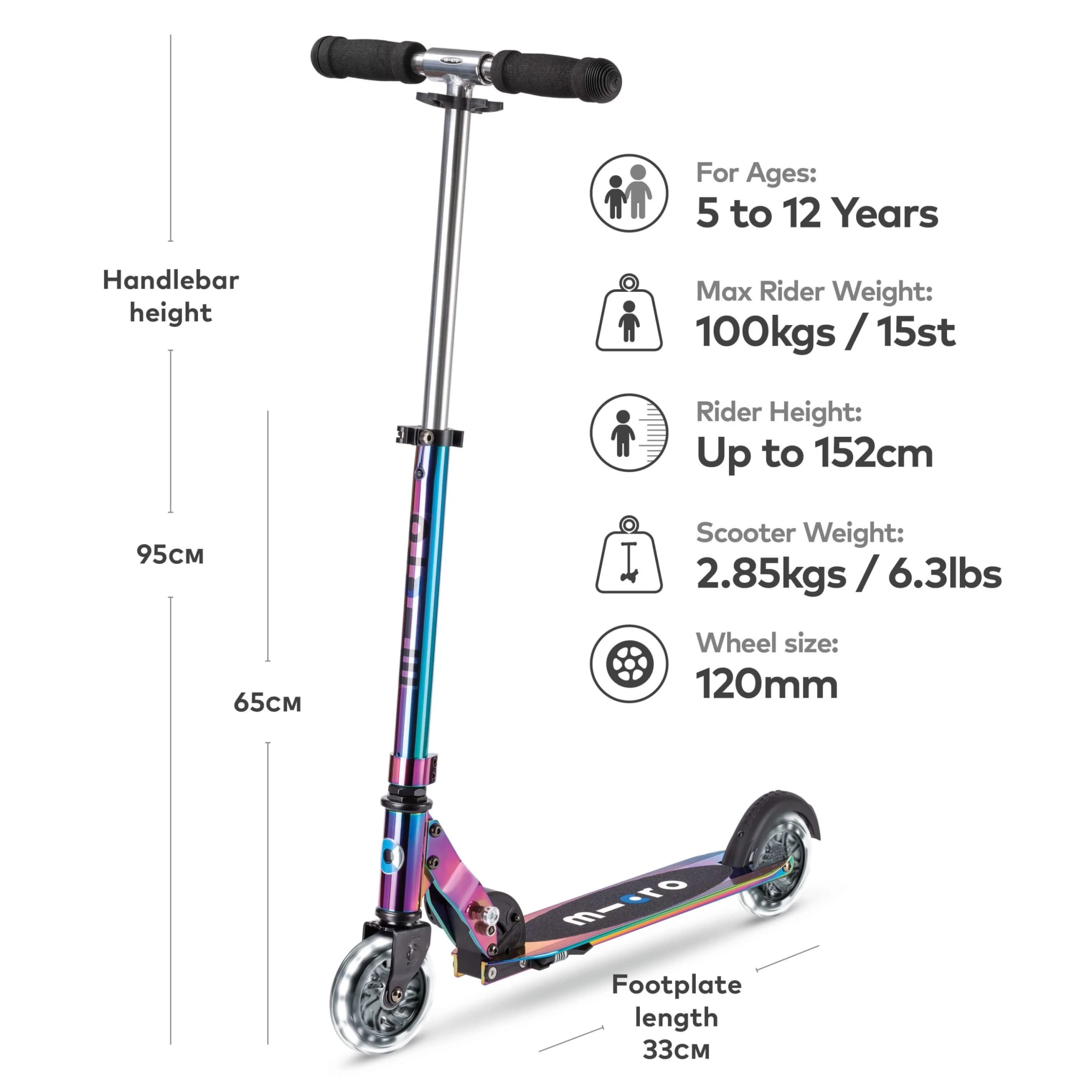 Micro Sprite LED Scooter - Neochrome - Image 2