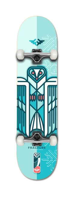 Fracture X Jono Wood Blue Complete Skateboard - 8.0"
