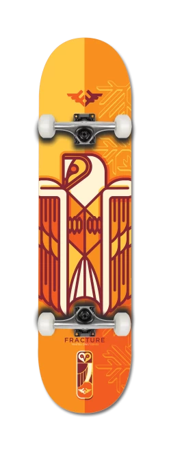 Fracture X Jono Wood Yellow Complete Skateboard - 7.75"