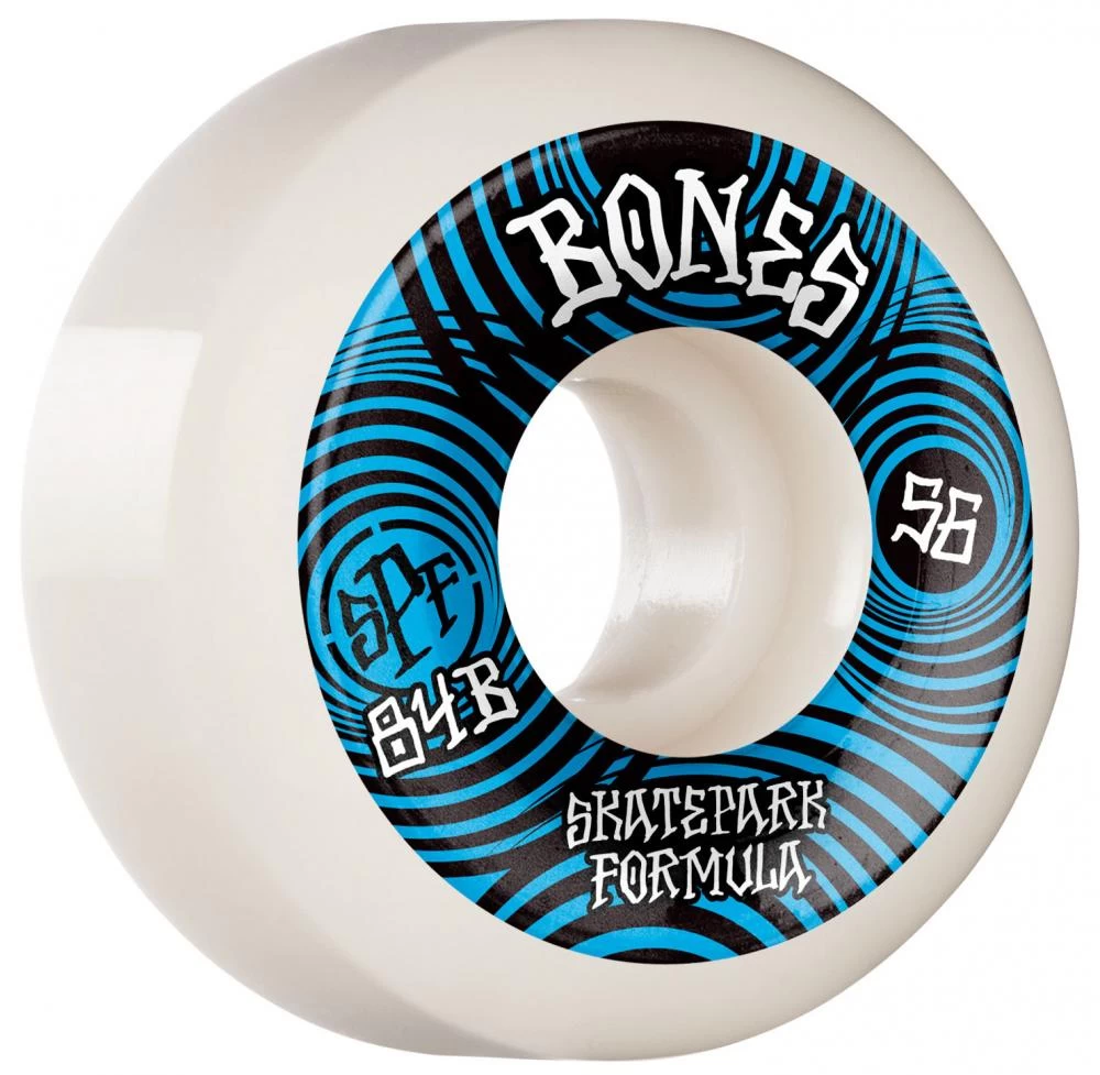 Bones SPF Ripples P5 Sidecut White Skateboard Wheels - 56mm 84B