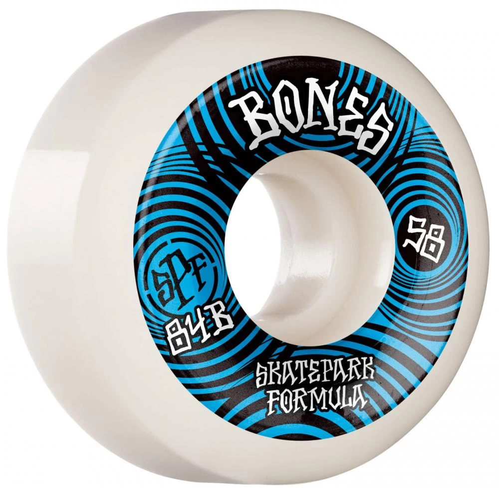Bones SPF Ripples P5 Sidecut White Skateboard Wheels - 58mm 84B