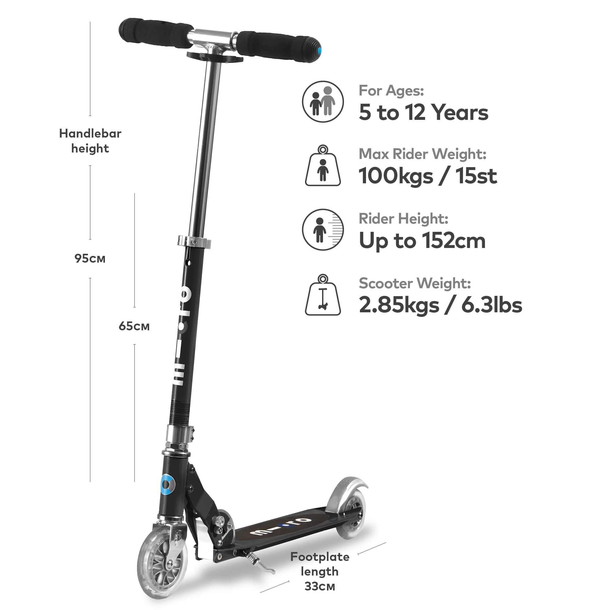 Micro Sprite Scooter - Black - Image 2