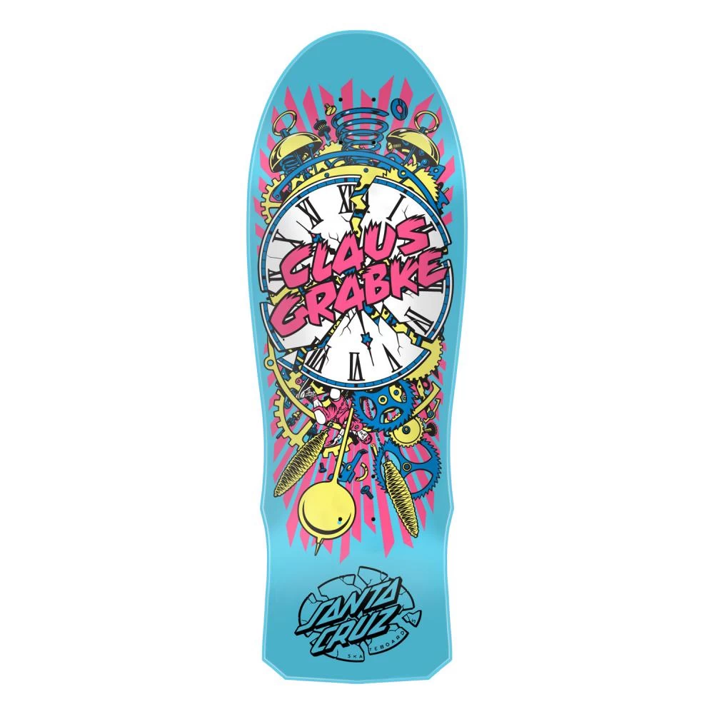 Santa Cruz Reissue Grabke Exploding Clock Skateboard Deck - 10"