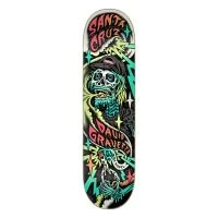 Santa Cruz Gravette S&S Hippie Skull Skateboard Deck - 8.3"