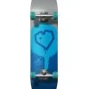 Blueprint Spray Heart Silver/Blue Skateboard - 7.75"