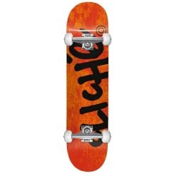 Cliche Handwritten Orange/Black Mid Skateboard - 7.375"