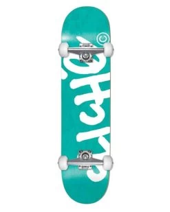 Cliche Handwritten Teal/White Skateboard - 7.375"