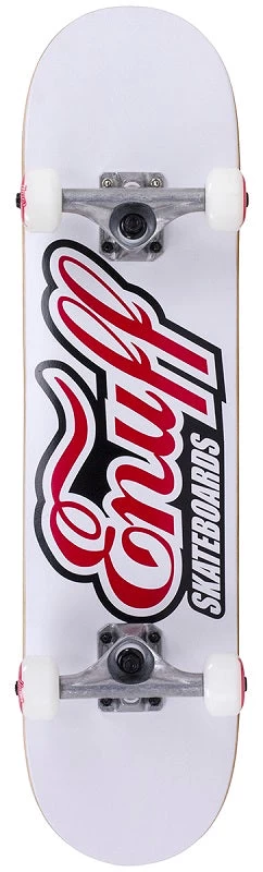 Enuff Classic Logo White Mini Skateboard - 7.25"