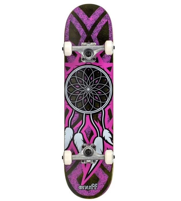 Enuff Dreamcatcher Mini Skateboard - Grey/Pink 7.25"