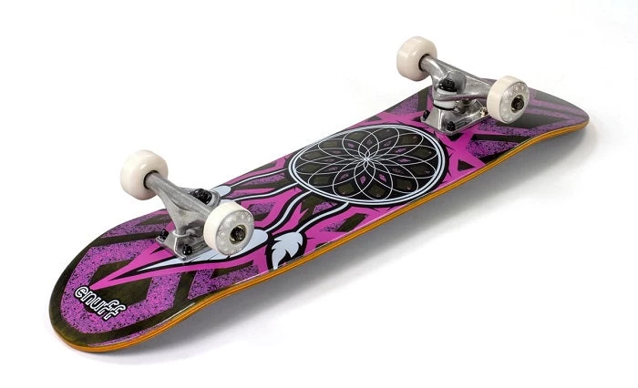 Enuff Dreamcatcher Skateboard - Grey/Pink 7.75" - Image 2