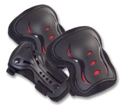 SFR Essentials Kids Triple Pad Set - Black
