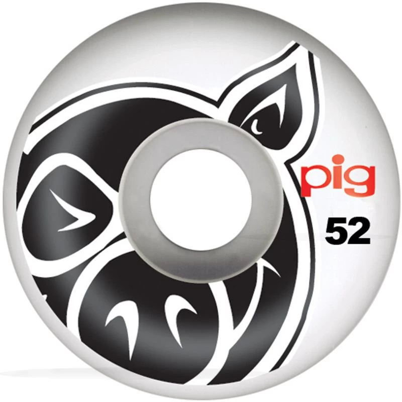 Pig Head Natural Skateboard Wheels - 52mm