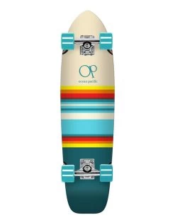 Ocean Pacific Swell White/Teal Cruiser Skateboard - 31"