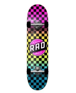Rad Checkers 2 Dude Crew Skateboard Neon Fade - 7.75"