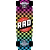 Rad Checkers Retro Roller Neon Fade Cruiser Skateboard - 28"