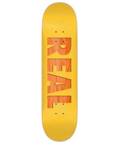 Real Bold Team Series Yellow Skateboard Deck - 8.06