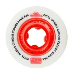 Ricta Chrome Clouds Red Skateboard Wheels - 56mm 86a