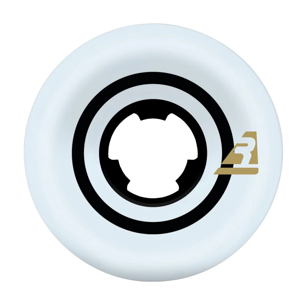 Ricta Speedrings Slim Skateboard Wheels White/Gold - 52mm 99a - Image 2