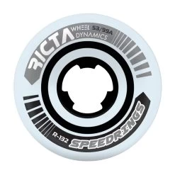 Ricta Speedrings Wide Skateboard Wheels White/Silver- 53mm 99a