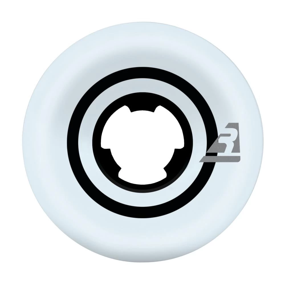 Ricta Speedrings Wide Skateboard Wheels White/Silver- 53mm 99a - Image 2