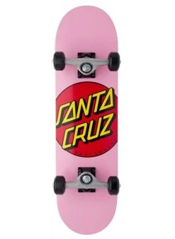 Santa Cruz Classic Dot Mini Pink Skateboard - 7.5"