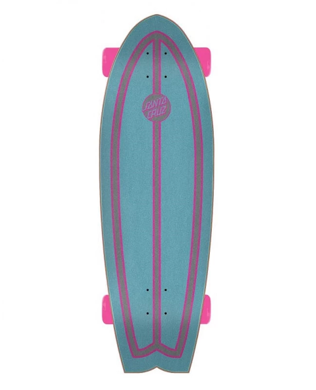 Santa Cruzer Prismatic Dot Shark Cruiser Skateboard - 27.7" - Image 2